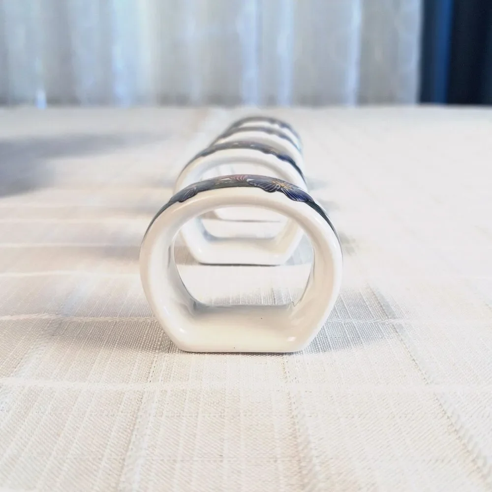 Dansk Nordic Garden Napkin Rings, Set of 4 in Original Box